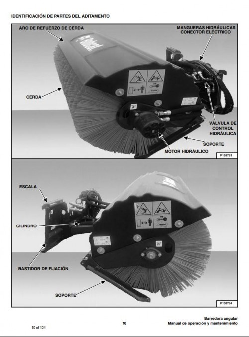 Bobcat Angle Sweeper 52 64 Operation & Maintenance Manual 7395757 ES 1