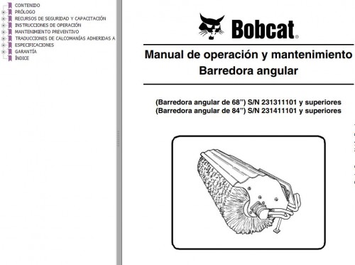Bobcat Angle Sweeper 68 84 Operation & Maintenance Manual ES