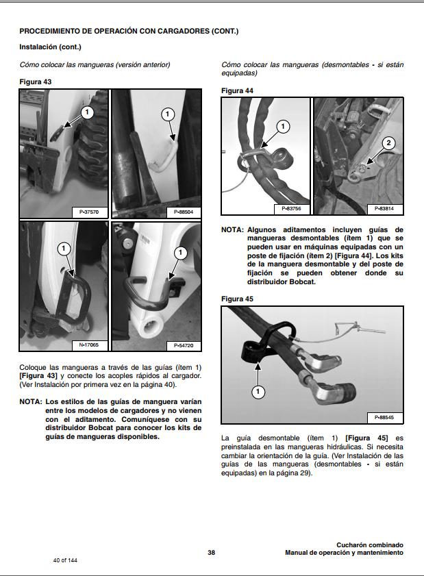 Bobcat Combination Bucket 62 68 74 80 84 Operation Maintenance Manual