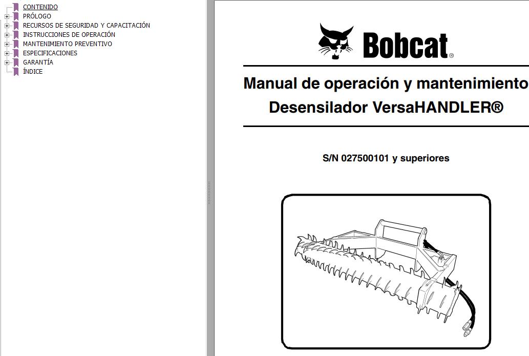 Bobcat Silage Defacer Operation & Maintenance Manual 6902379 ES | Auto ...