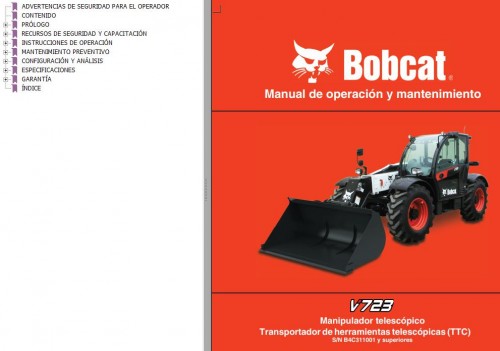 Bobcat VersaHANDLER V723 Operation & Maintenance Manual 7324186 ES