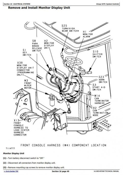 John Deere 744H 4WD, 744H MH Repair Technical Manual TM1603 4