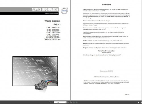 Volvo FM (4) Truck Wiring Diagrams 89257663 2016 1