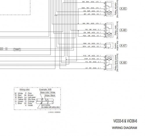 Yanmar Excavator ViO33 6 ViO38 6 Wiring Diagram