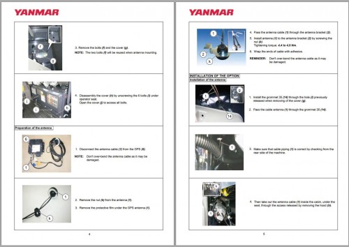 Yanmar SA R GPS Localiser KJH6000 Installation Instructions 1