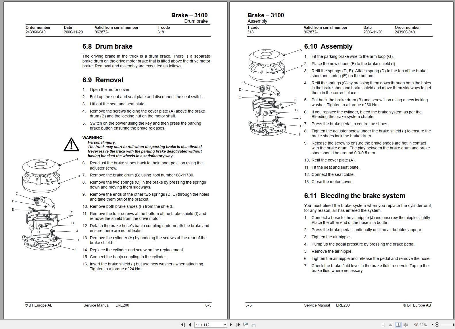 BT Forklift LRE200 Service Manual | Auto Repair Manual Forum - Heavy ...