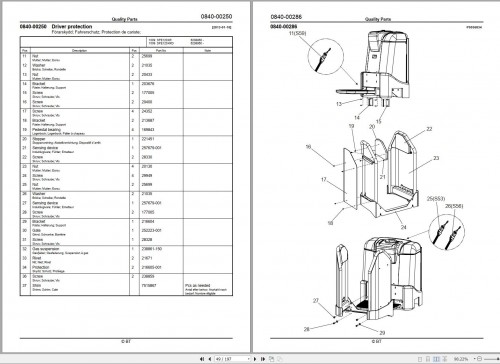 BT Forklift SPE120XR SPE120XRD Parts Catalog 1