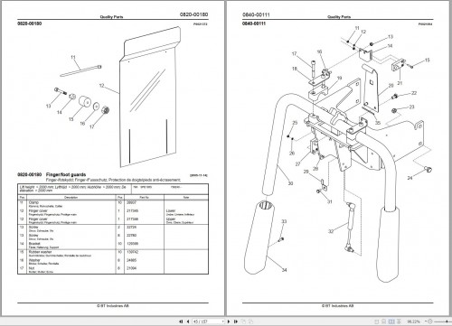 BT Forklift SPE135S Parts Catalog 1