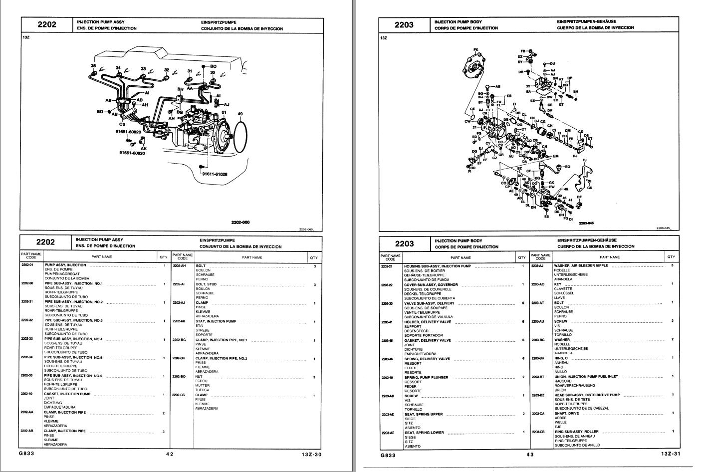 Toyota Forklift 02-6FDU33 to 02-6FDU45, 02-6FDAU50 Parts Catalog | Auto ...