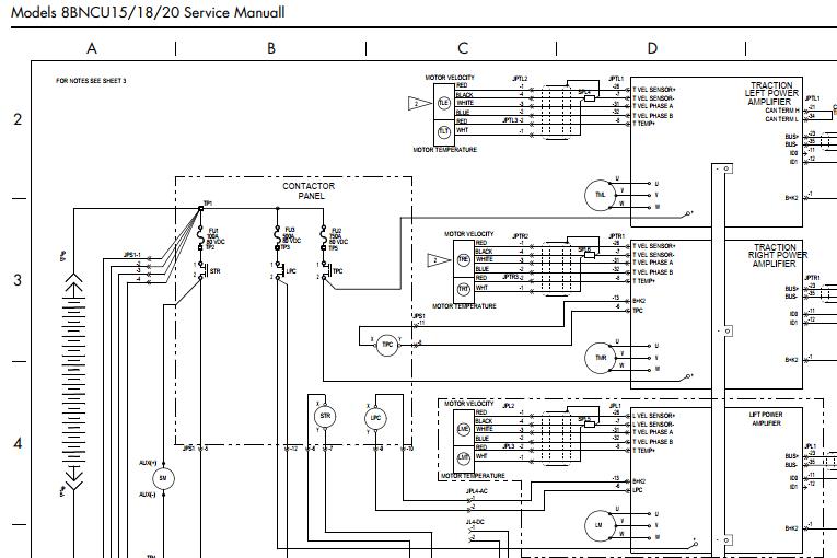 Toyota Forklift 8BNCU15 8BNCU18 8BNCU20 Wiring Schematic | Auto Repair ...