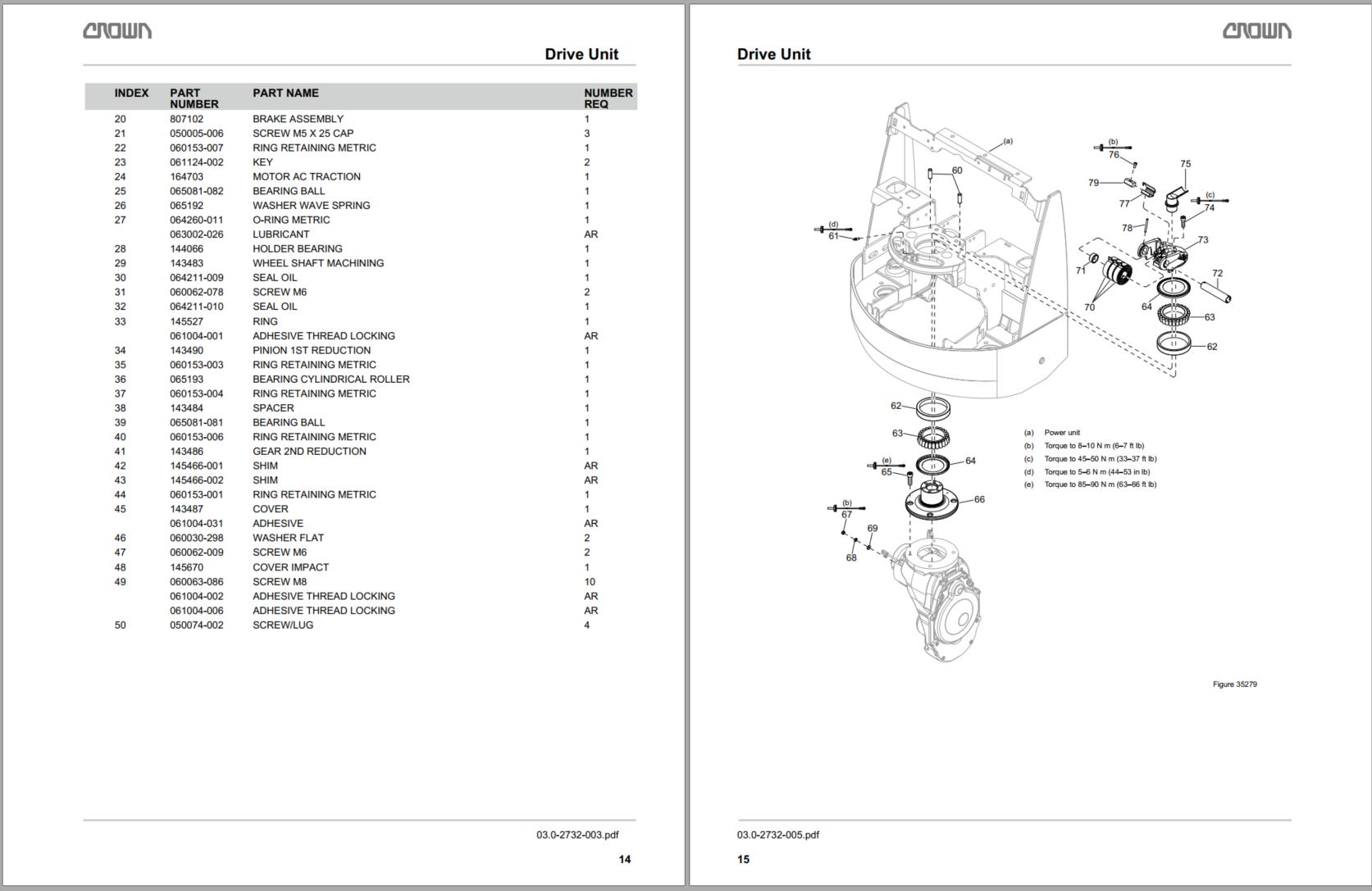 Crown Pallet WP 3200 Parts Catalog, Service Manual | Auto Repair Manual ...