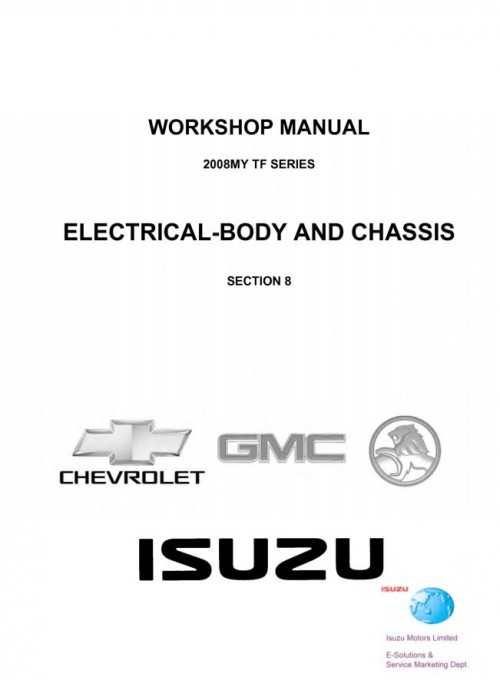 Isuzu Truck TF08 E Workshop Manual