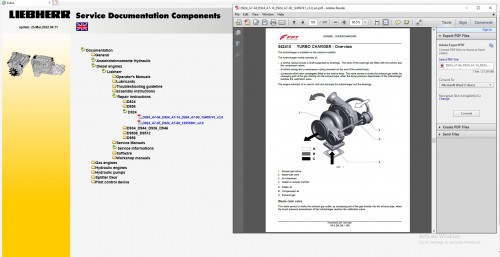 Liebherr Lidos Offline COT Diesel Engine 03.2022 Spare Parts Catalog Service Information DVD 15