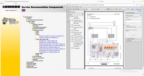Liebherr Lidos Offline COT Diesel Engine 03.2022 Spare Parts Catalog Service Information DVD 17