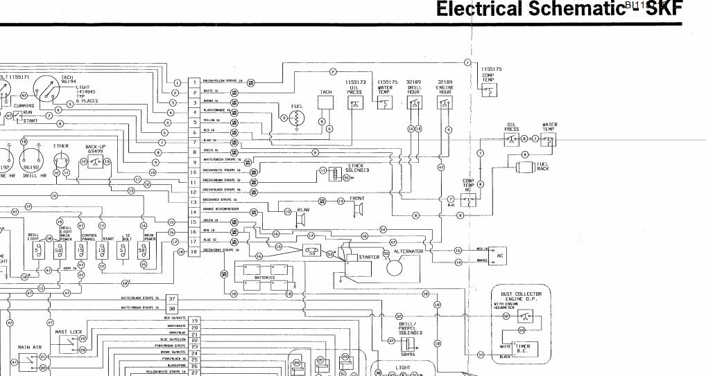 Caterpillar Infinity Blasthole Drill SKS SKF Electrical Schematic ...