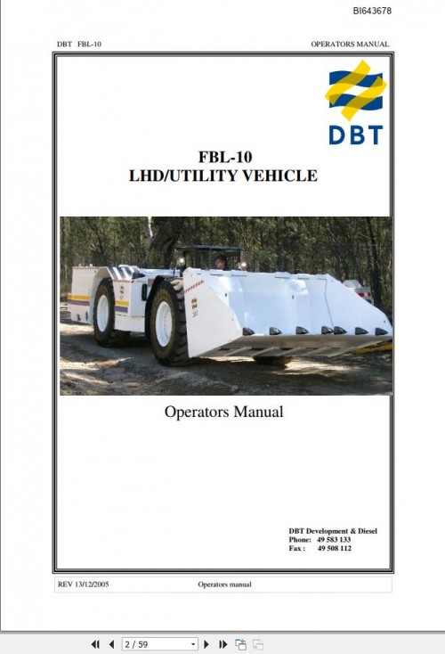 Caterpillar Utility Vehicle FBL 10 Operator Manual 1