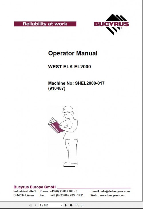 Caterpillar West Elk EL2000 Operator Manual