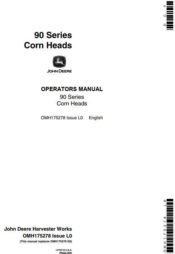 John Deere Corn Heads 90 Series Operators Manual | Auto Repair Manual ...