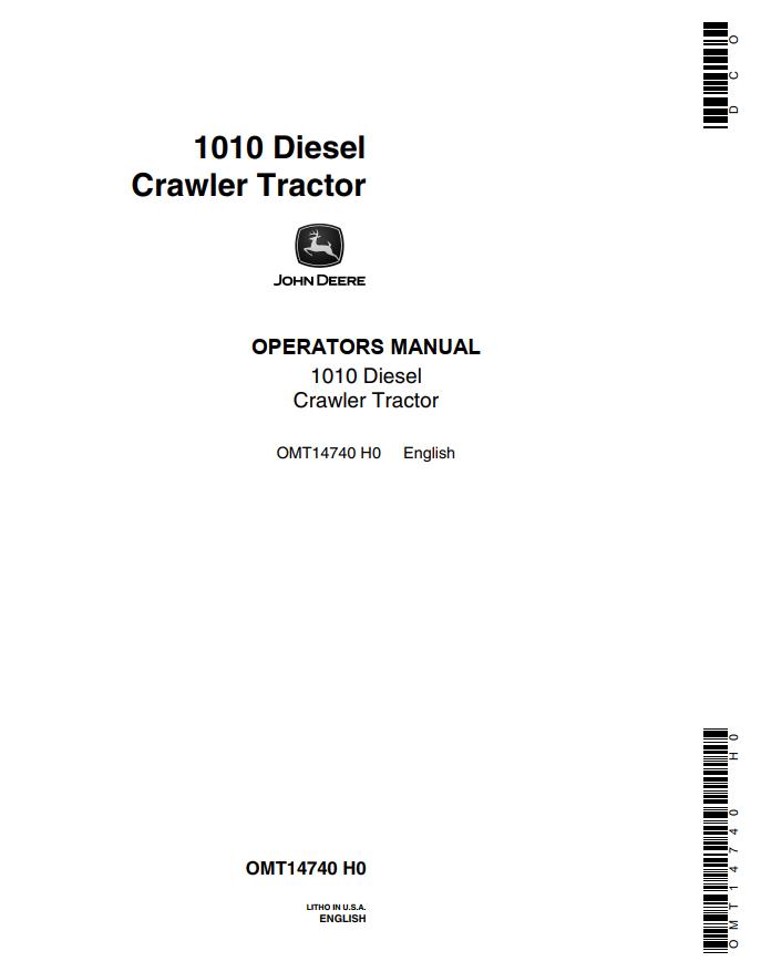 John Deere Diesel Crawler Tractor 1010 Operators Manual | Auto Repair ...