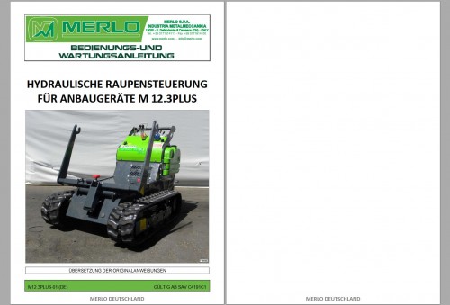 Merlo CINGO SERIE 3 Operation Maintenance Manual, Hydraulic & Electrical Diagram DE