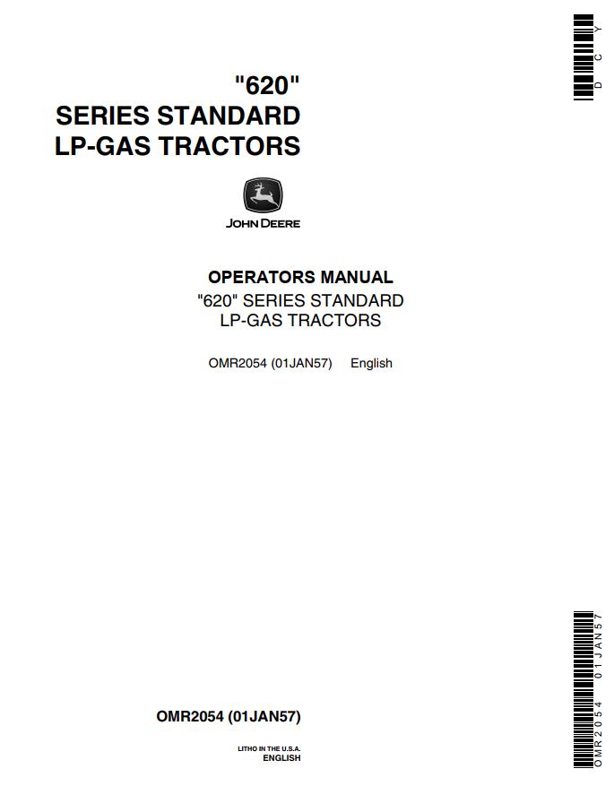 John Deere Standard LP-Gas Tractors 620 Series Operators Manual | Auto ...