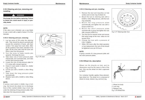 Sany Empty Container Handler Safety Operation Maintenance Manual (2)