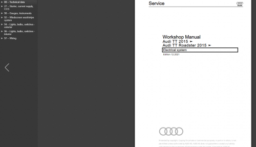 Audi Full Models Updated 2023 Workshop Manual Electrical Wiring Diagram PDF 7