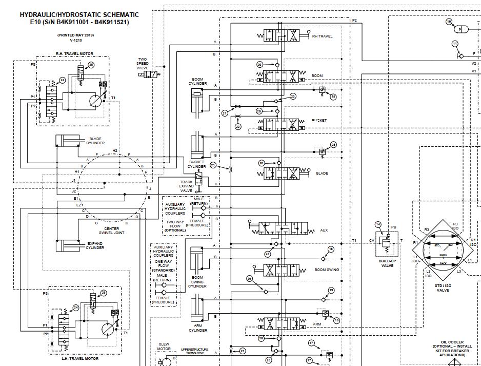 Bobcat Excavator E10 Electrical and Hydraulic Schematic | Auto Repair ...