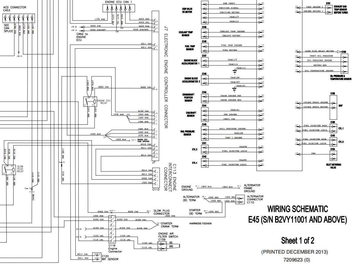 Bobcat Excavator E45 Electrical and Hydraulic Schematic | Auto Repair ...