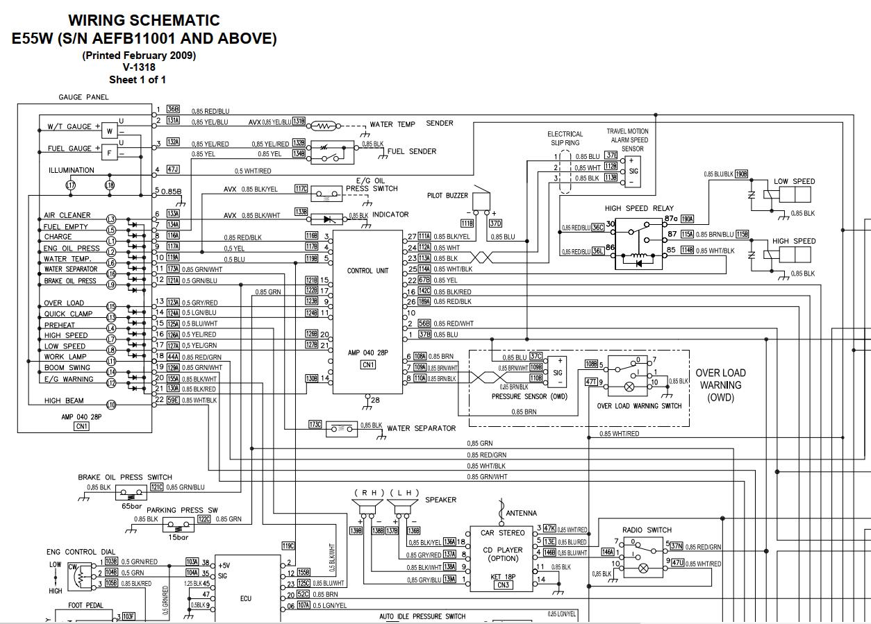 Bobcat Excavator E55 Electrical and Hydraulic Schematic | Auto Repair ...