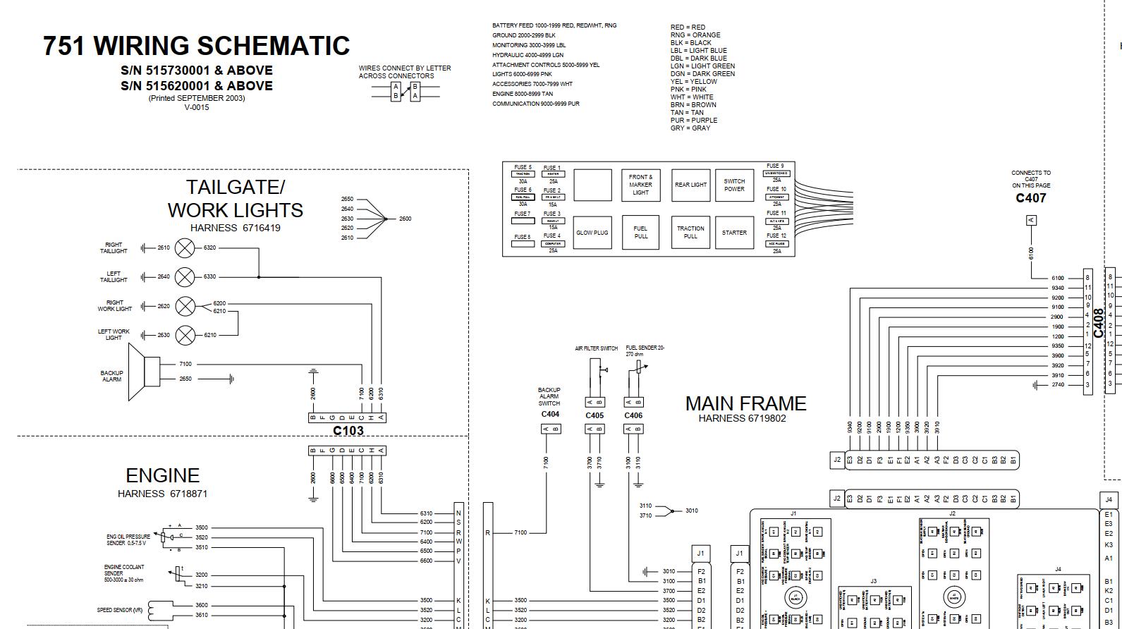 Bobcat Loader 751 Electrical and Hydraulic Schematic | Auto Repair ...