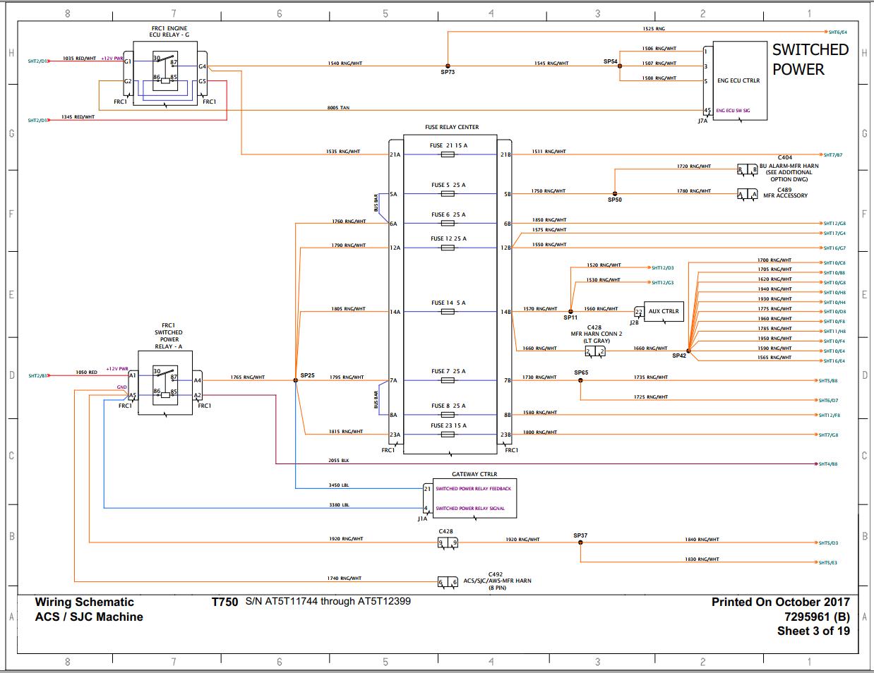 Bobcat Loader T750 Electrical and Hydraulic Schematic Auto Repair
