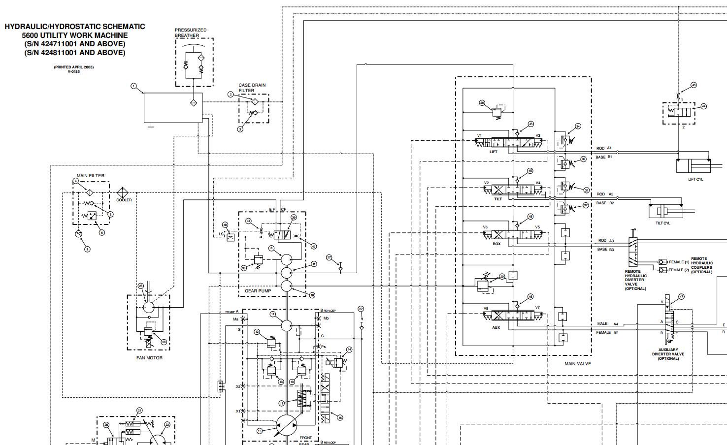 Bobcat Toolcat 5600 B Series Electrical and Hydraulic Schematic | Auto ...