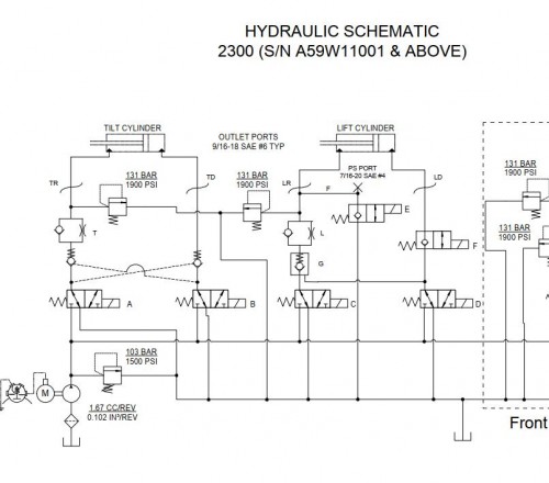 Bobcat Utility Vehicle 2300 Electrical and Hydraulic Schematic