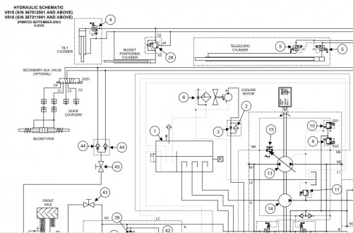 Bobcat VersaHANDLER V518 Electrical and Hydraulic Schematic