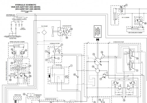 Bobcat VersaHANDLER V638 Electrical and Hydraulic Schematic