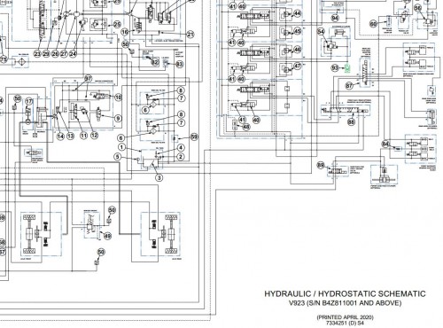 Bobcat VersaHANDLER V923 Electrical and Hydraulic Schematic