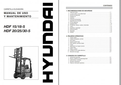 302 Hyundai Forklift HDF 15 5 to HDF 30 5 Operator Manual ES