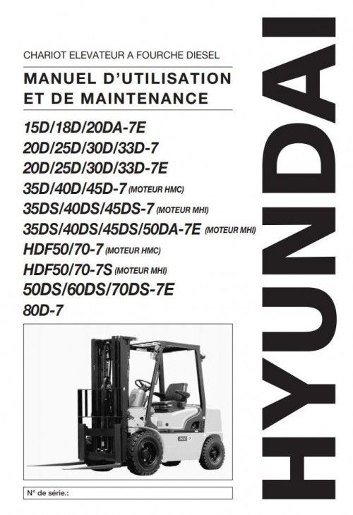 303 Hyundai Forklift HDF 7 Series Operator Manual FR