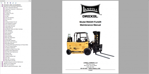 Landoll Bendi Drexel Forklift Trucks 12.8GB Operator Maintenance Parts Manuals & Schematic PDF 8