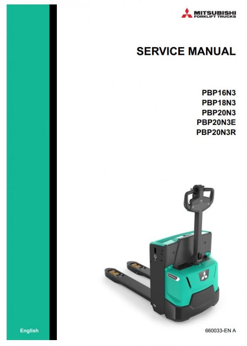 Mitsubishi Forklift PBP16N3 to PBP20N3R Hydraulic Circuit Diagram, Service Manual