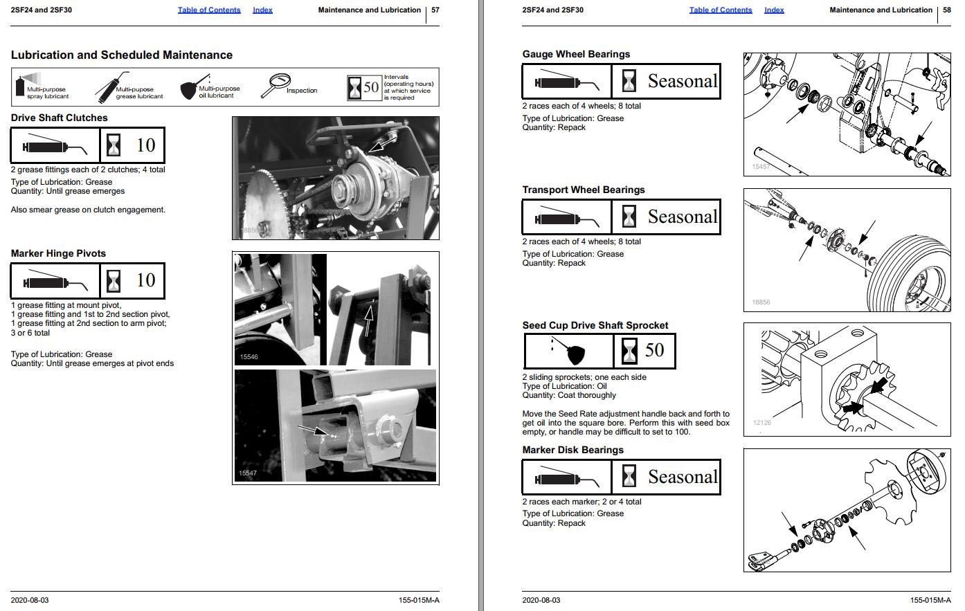 Great Plains Folding Drill 2SF24 2SF30 Operator Material Rate Manual ...