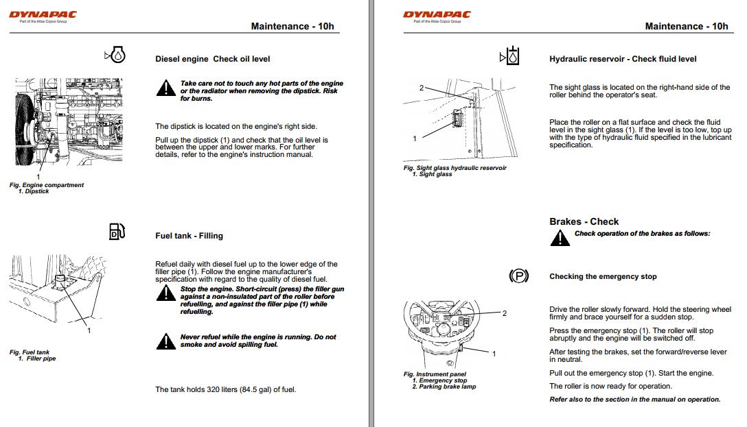Dynapac Vibratory Roller CA260-II Operation Maintenance Manual | Auto ...