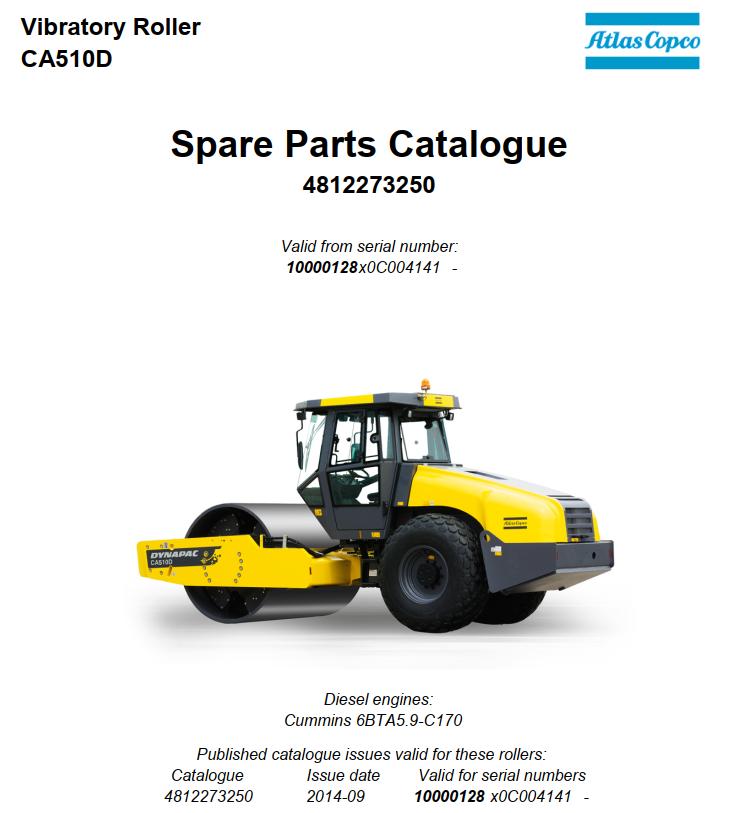 Dynapac Vibratory Roller CA510D Spare Parts Catalogue | Auto Repair ...