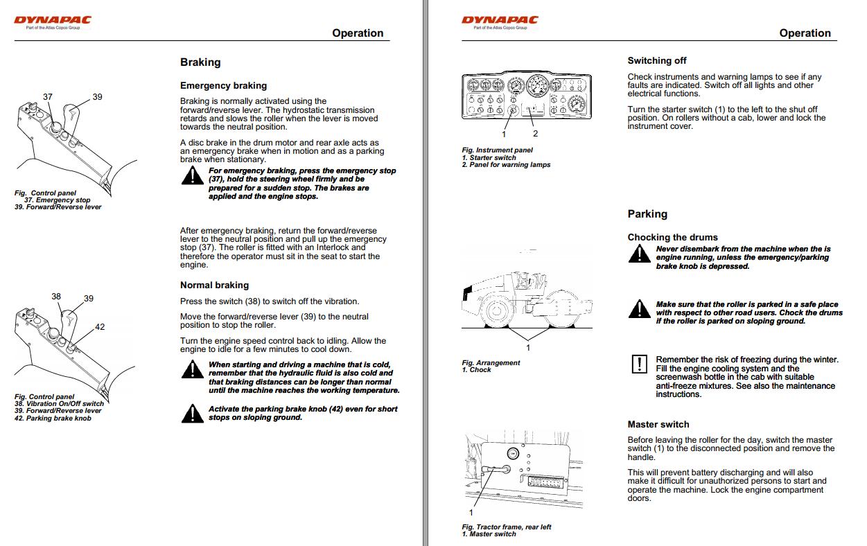 Dynapac Vibratory Roller CA602 Operation Maintenance Manual | Auto ...