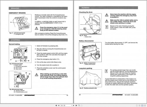 013 Dynapac Combination Roller CC421C Operation Manual 1