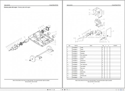 057 Dynapac Forward Plate DFR14D Parts Catalogue 1