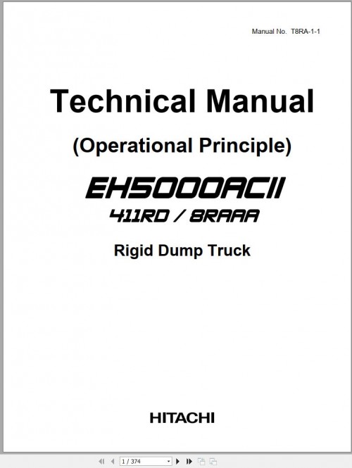 Hitachi Rigid Dump Truck EH5000ACII Technical Manual