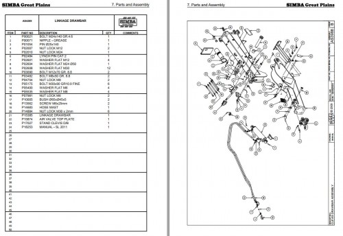 587 Great Plains Simba SL400 SL500 SL600 Operator Parts Manual P18253C 1