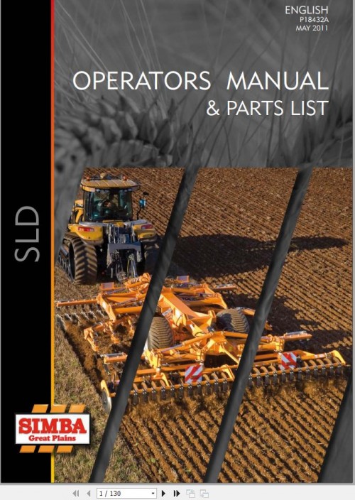 597 Great Plains Simba SLD Operator Parts Manual P18432A